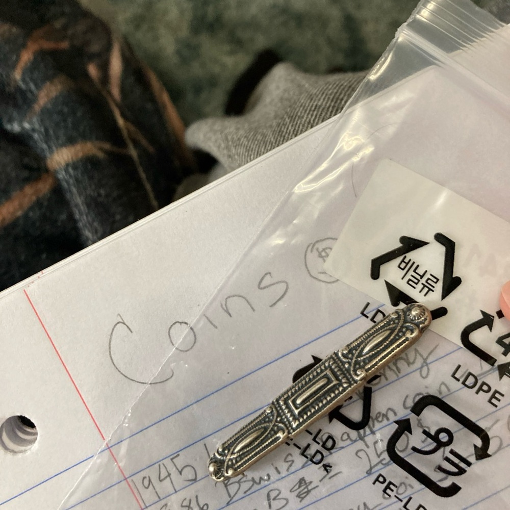 1920s Sterling silver art deco pin with Intricate Detailing